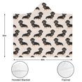thumbnail image 3 of Wearable Blanket,Cute Dachshund Hooded Wearable Flannel Blanket for Adults & Teens,Winter Poncho Shawl Wrap Cape Cozy Anti-Pill,50"x60", 3 of 5