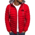 thumbnail image 1 of Aozrynl Men's Hooded Puffer Jackets Coats Winter Warm Zipper Casual Padded Outerwear Cotton Padded Jacket, 1 of 7