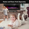 thumbnail image 6 of 30 in. Recessed and Wall Mounted Electric Fireplace in Black,Remote Control,Adjustable Flame Color and Speed, 6 of 8
