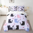 thumbnail image 2 of Castle Fairy Cartoon Cats Twin Bedding Sets,Animal Pet Bedding Comforter Set, 2 of 8