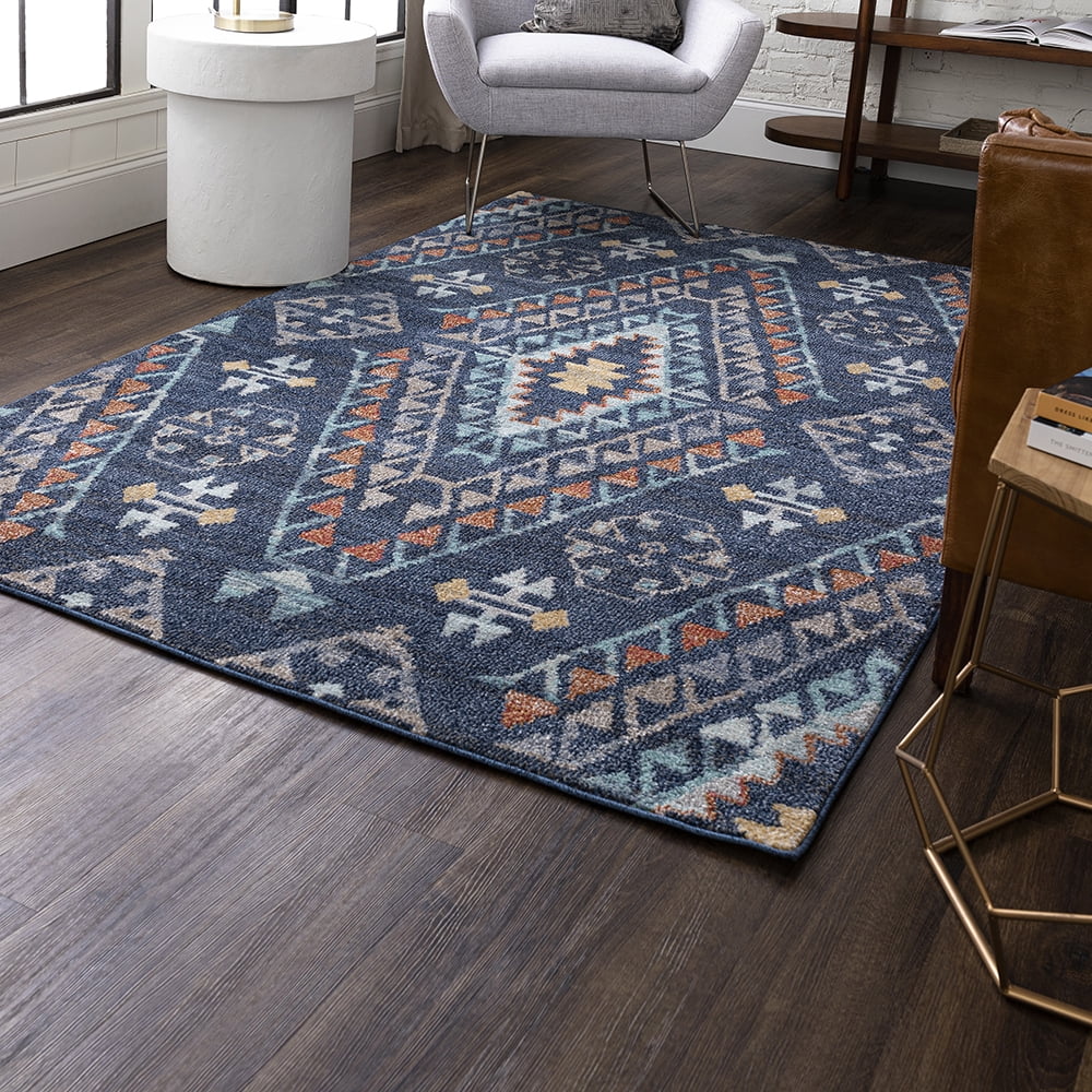 Mohawk Home Onslow Indoor Geometric Area Rug, Blue, 7'10" x 10'