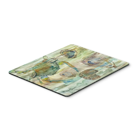 Crab Shrimp and Oyster Sunset Mouse Pad Hot Pad or Trivet