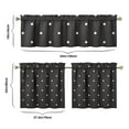 thumbnail image 6 of 3 PCS Kitchen Curtains Set - Polka Dot Window Treatment Panels with Valance, Semi-Sheer Tier Curtains for Farmhouse & Minimalist Decor (Classic Black & White Dots), 6 of 6