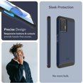 thumbnail image 3 of TUDIA for BLU F91 5G Phone Case, [MERGE] Dual Layer Slim Tough Non-Slip Heavy Duty Case Cover (Indigo Blue), 3 of 6