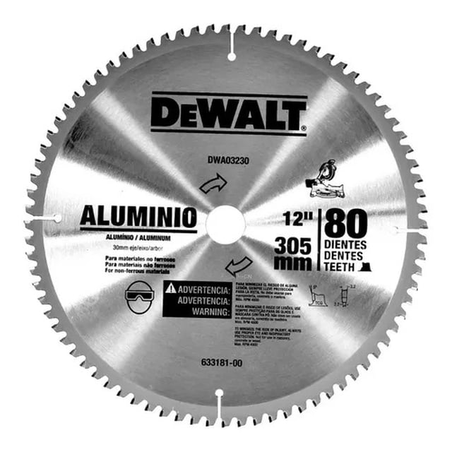 Disco De Sierra 12 PuLG 80t Para Aluminio Dewalt DWA03230