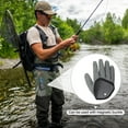 thumbnail image 5 of Uxcell Fishing Gloves for Man Fisherman Professional Non-Slip Puncture Resistant Gloves, Grey(Right), 5 of 5