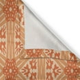 thumbnail image 4 of Ambesonne Abstract Valance Pack of 2, Floral Detailed Lines Grid, 42"X18", Peach Vermilion, 4 of 5