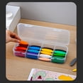 thumbnail image 7 of Extra Large Capacity Pencil Box, Stackable Organizer, Transparent Plastic, Snap-Tight Lid, Office Storage for Pens Markers Tape Erasers, 25.1x10.4x9.5cm, 7 of 7