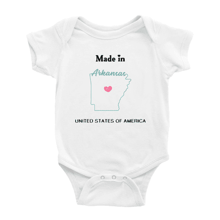 

Made In Arkansas United States of America Baby Clothing Bodysuit 6-12 Months