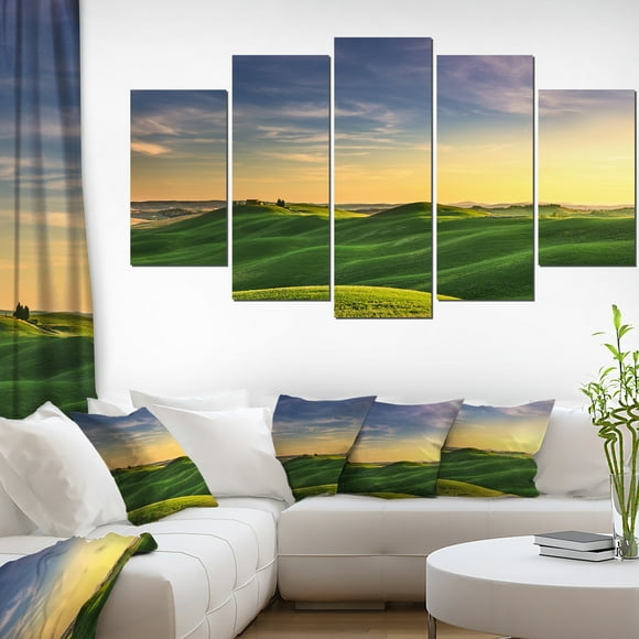Green Rural Rolling Hills Tuscany - Oversized Landscape Wall Art Print