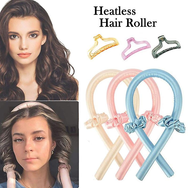 Women Heatless Hair Curlers Diy Lazy Curler Hair Rollers Sleeping Soft Wave Tool A4 Black Walmart