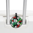 thumbnail image 3 of Football Set of 2pcs PU Leather Round Suitcase Tags with Privacy Cover and Name ID Tag - Ideal for Travel Luggage, Handbags, Backpacks, School Bags, 3 of 6