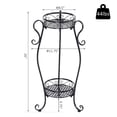 thumbnail image 3 of Outsunny 2-Tier Flower Pot Stand, Freestanding Plant Display Rack Indoor Outdoor, Metal Plant Stand, Easy to Clean, For Porch, Patio, Backyard or Living Rooms, 3 of 10