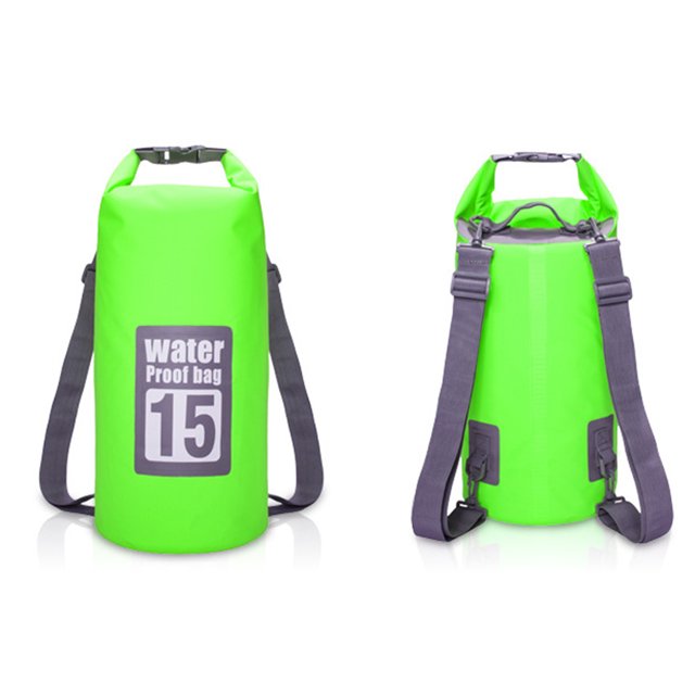 Bolsa Flotante De Agua Bolsa de agua para canotaje de 15/30L PVC inflable portátil para deportes acuáticos (15L verde) Tmvgtek Para Estrenar