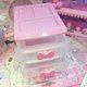 thumbnail image 5 of Encantadora caja de almacenamiento de recepción con cajones de recepción de escritorio de tres niveles, lazo rosa Adepaton CZMR-ZC258, 5 of 5