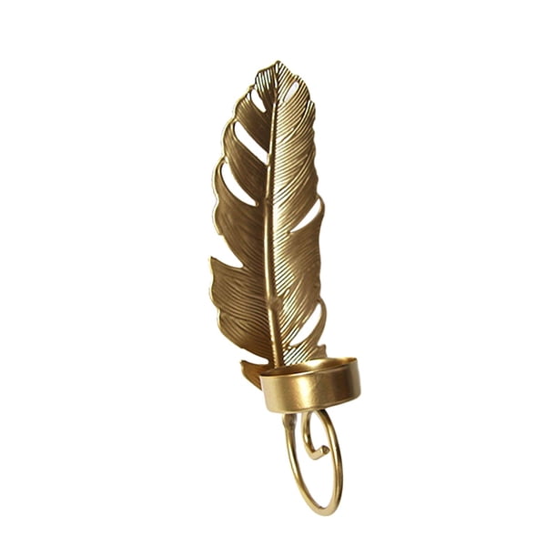 Candelabro de pared de hoja, candelabro decorativo para velas, candelabros decorativos para pared, candelabros de vela para montaje en pared, para 55 cm x 20 cm