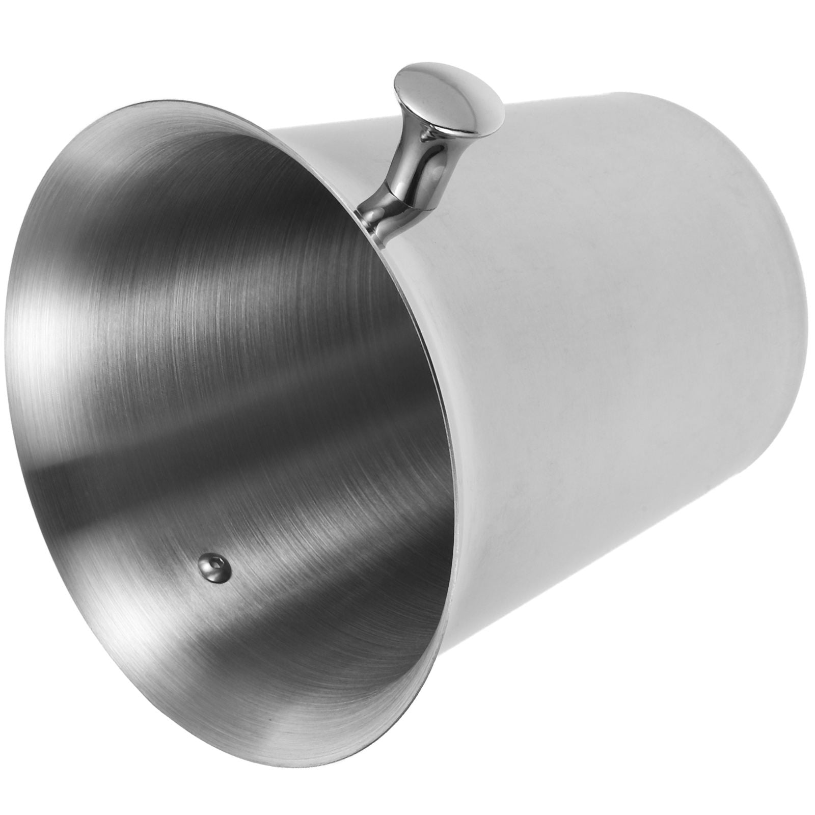 HOMEMAXS  Ice Cube Bucket for Cocktail Bar Sturdy Portable with Scoop Wine Silver