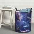 thumbnail image 6 of Fotbe Enchanted Forest Stag Gathering Pattern Laundry Basket with Handles, Waterproof Large Laundry Hamper, Wash Bag for Corner Dorm, Rolling Laundry Basket with Handles-Small, 6 of 6