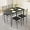 Black, variant on Rectangular Dining Room Table Set with 4 Chairs, Space-Saving Kitchen Table Set for Small Space, Retro Grey
