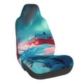 thumbnail image 1 of Wukai Aurora Borealis Village Full Set Car Seat Covers with Soft Padding Universal Auto Front Seats Protector and Cushion Mat, 1 of 5