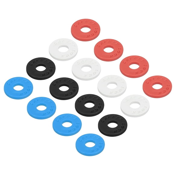 Unique Bargains Strap Blocks Silicone Rubber Strap Block Multiple Colour, for Guitar Strap Button, Pack of 16
