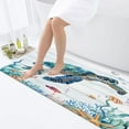 thumbnail image 3 of Sea Turtle Beach Bathroom Rug Nautical Bath Mats Door Coastal Carpet Floor Starfish Mat Non Slip Absorbent Rugs Decor for Kitchen Bedroom Living Room Outdoor, 3 of 4