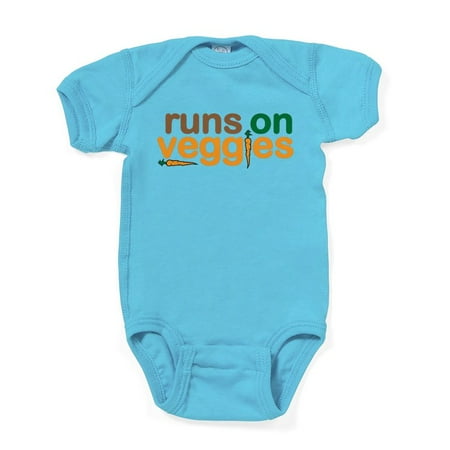 

CafePress - Runs On Veggies Infant Bodysuit Body Suit - Cute Infant Bodysuit Baby Romper - Size Newborn - 24 Months