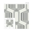 thumbnail image 3 of NextWall Metallic Silver Striped Geo Peel and Stick Wallpaper, 3 of 7