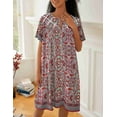 thumbnail image 2 of Ekouaer House Dress for Women Button Down Nightgown Short Sleeve Housecoat with pockets, 2 of 8