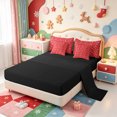 thumbnail image 3 of Manfei Cute Nutcracker 7pcs Queen Bedding,Christmas Winter Festive Bedding Comforter Set Queen,Black Reversible, 3 of 7