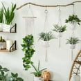 thumbnail image 5 of Plant Hanger Indoor Hanging Planters Handmade Hanging Plant Holder Baskets Stand Flower Pot Holder with Wood Bead for Indoor Outdoor Home Decor, 3 Pack, 5 of 7