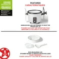 thumbnail image 3 of Starfrit 6-Cup Rice Cooker, Non-Stick PFAS-Free Ceramic Pot, Cook & Keep Warm Functions, Steam Basket, Lid Included, 300W, Easy Cleanup,, 3 of 8