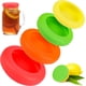 thumbnail image 1 of Juego de 4 tapas elásticas de silicona, 4 tapas universales de diferentes tamaños, tapas universales de silicona para alimentos para cuencos y botellas, 1 of 4