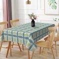 thumbnail image 6 of Nanqianyi Teal Green Grid Print Rectangle Tablecloth,70x60 Inch,Waterproof Oilproof Machine Washable Table Cover, 6 of 6
