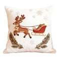 thumbnail image 1 of CaiYueKe Christmas Print Pillow Cover Linen Cushion Case Sofa Throw Pillowcase Decorative Home Decor Accent Pillow Cover Living Room Bedroom Decor, 1 of 8