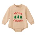 thumbnail image 4 of Mnyotv Baby First Christmas Outfits Sweatshirt Romper Fall Winter Long Sleeve Bodysuits Size 0-3 Months, 4 of 6