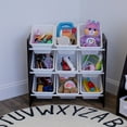 thumbnail image 4 of Humble Crew Espresso Toy Storage Organizer with 9 Plastic Storage Bins, Espresso/White, 4 of 6