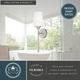 thumbnail image 4 of Clark 1 Light Satin Nickel Bathroom Wall Sconce White Glass, 4 of 11