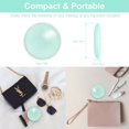 thumbnail image 4 of Compact Mirror, Lighted Travel Makeup Mirror with 1X/10X Magnifying Double Sided Dimmable Portable Pocket Mirror for Handbag and Pocket,Foldable Compact Mirror 3.5"L x 0.7"W, USB Charging (Green), 4 of 8