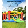 thumbnail image 4 of KLOKICK 15x 12FT  Large Bounce House 840D Oxford Inflatable Bouncers for 6 Kids with Blower & Slide for 3-10 Years, Child, Adult, Infant, Teen, Tween, 4 of 11