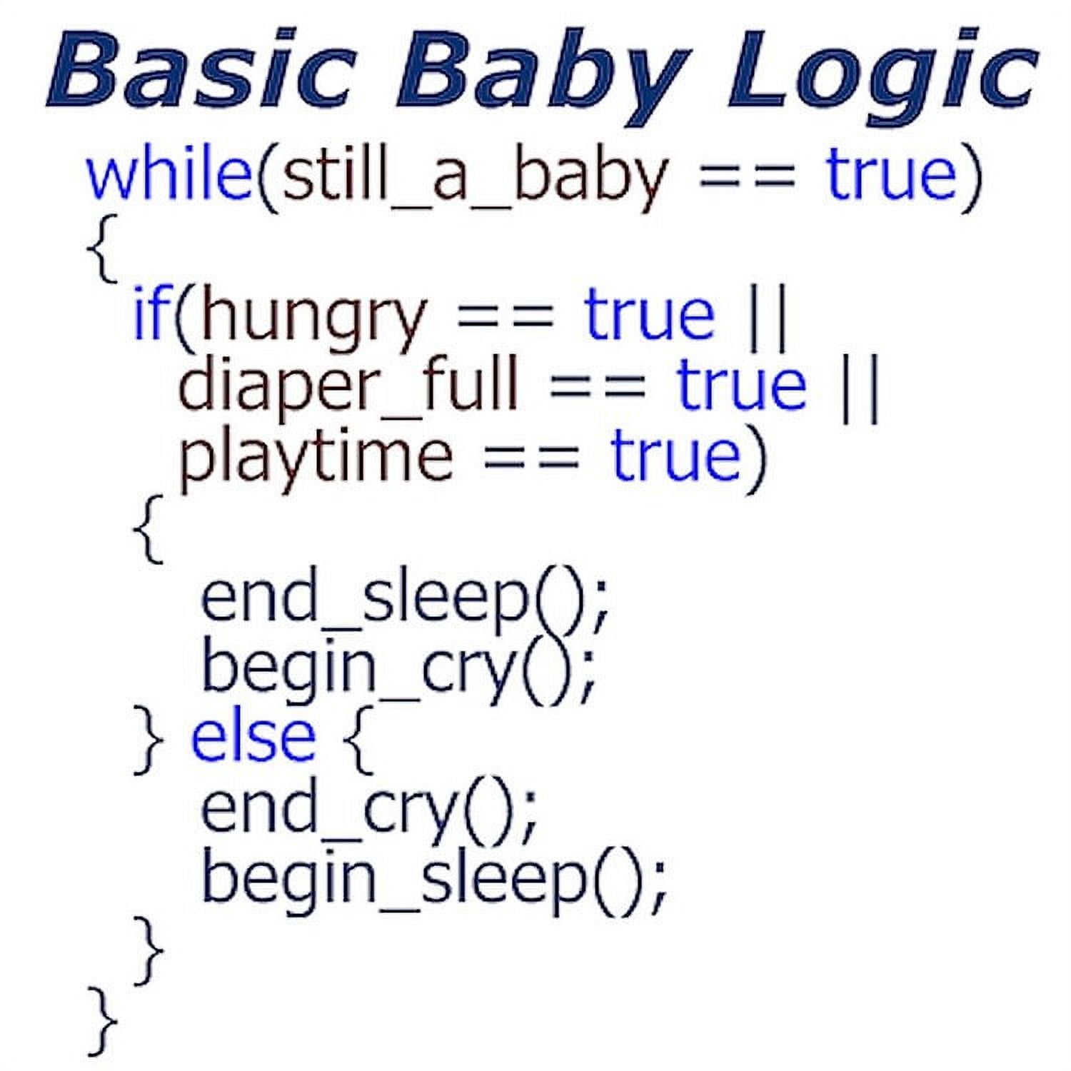 CafePress - Basic Baby Logic Onesie Body Suit - Baby Light Bodysuit, Size Newborn - 24 Months