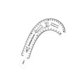 thumbnail image 1 of ZheElen Sewing French Curve Ruler Fashion Design Pattern Making Armhole Curve, 1 of 9