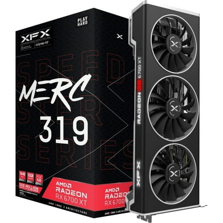 XFX Speedster MERC319 Radeon RX 6700 XT - Graphics card - Radeon RX 6700 XT - 12 GB GDDR6 - PCIe 4.0 x16 - HDMI, 3 x DisplayPort - black