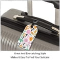 thumbnail image 3 of Square 2Pack PU Leather Horse Flowers Cruise Luggage Tag with Privacy Cover and Name ID Tag for Travel Handbags Backpacks Luggage Tags, 3 of 6
