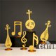 thumbnail image 5 of Música Estatua NightStand Figurine Sculpture Artist Decoration Office Studio Decoración portátil Decoración musical Regalo de cumpleaños Elenxs HA010806-04B, 5 of 7