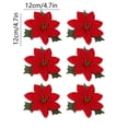 thumbnail image 3 of Xihbxyly Flor de Pascua para Colgar En La Pared, Diseño Realista, Ideal para Fiestas, Hogar, Bodas y Eventos, 6 Unidades, 25 X 20 X 2 Cm., 3 of 6