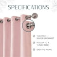 thumbnail image 4 of IBAOLEA Aurora Kids’ Sheer Blackout Layered Curtain Panel, (Soft Pink), (52X84) - -, 4 of 7