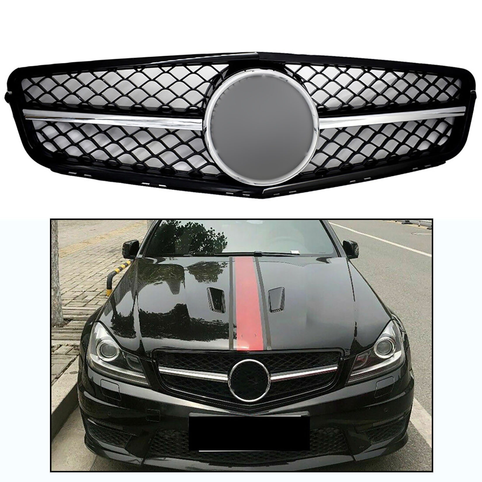 Front Bumper Molding Pair For Mercedes C230 C300 C350 (2008-2011) – Left & Right - View #3