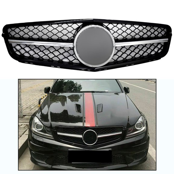Front Upper Grille Replaces for 2007-2013 Mercedes-Benz C180 C200 C230 C250 C280 C350