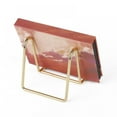 thumbnail image 3 of 6 Inch Rose Gold Metal Display Stands for Plate Holder Display Stands for Picture, Decorative Plate, Book, Photo Easel, Artistic Work, 3 of 7